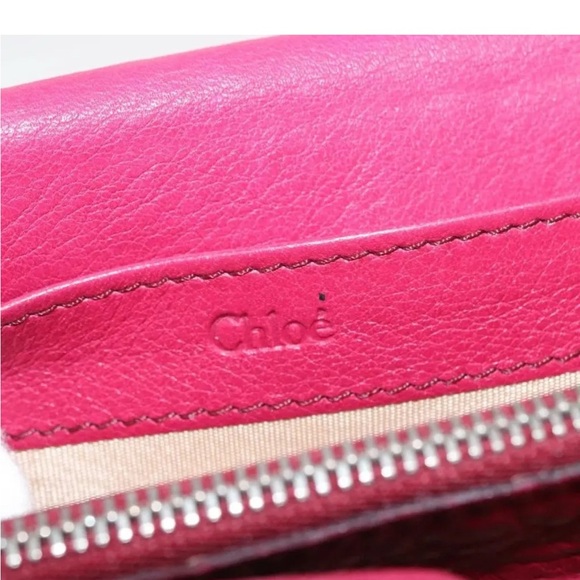 Chloe Paddington Pink Leather Wallet with Gold Lock - Picture 9 of 9